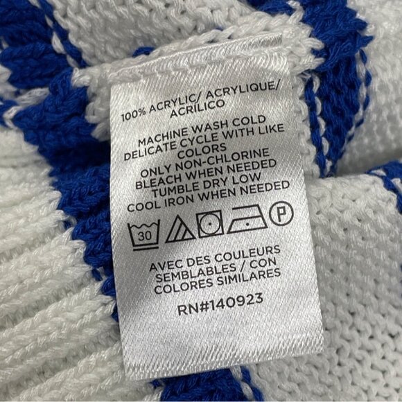 Loft Womens Striped White and Blue Sweater With Red Sailboat Size M - New - Picture 9 of 10